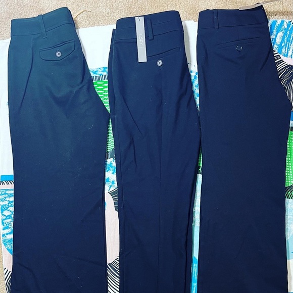 🔥 NWT LOT OF 3 LOFT WOMEN COTTON WORK BUSINESS TROUSERS 2 WIDE 1 PENCIL - Picture 9 of 16
